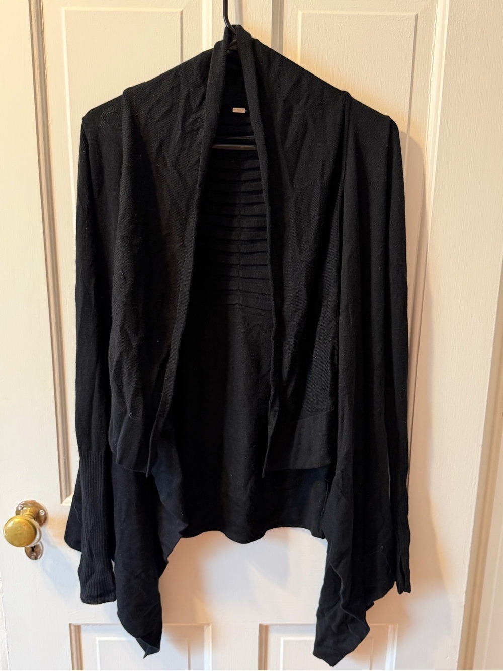 lululemon athletica Black Open-Front Draped Cardigan